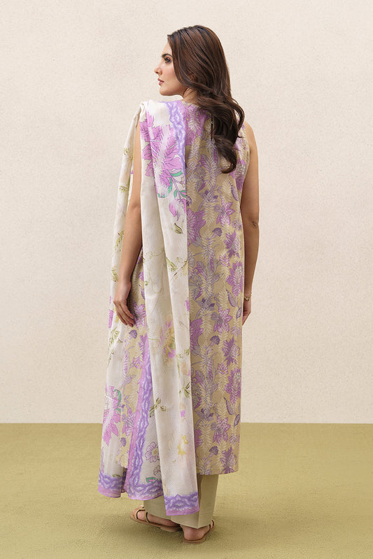 3 PIECE EMBROIDERED LAWN SUIT-LIME VERDANT (UNSTITCHED)