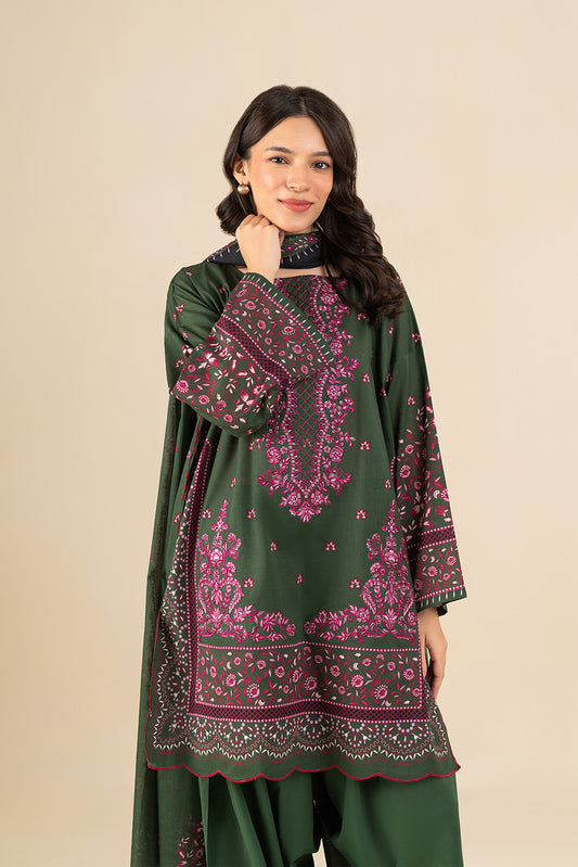 3 PIECE EMBROIDERED LAWN SUIT-MYSTIC GARDEN (UNSTITCHED)