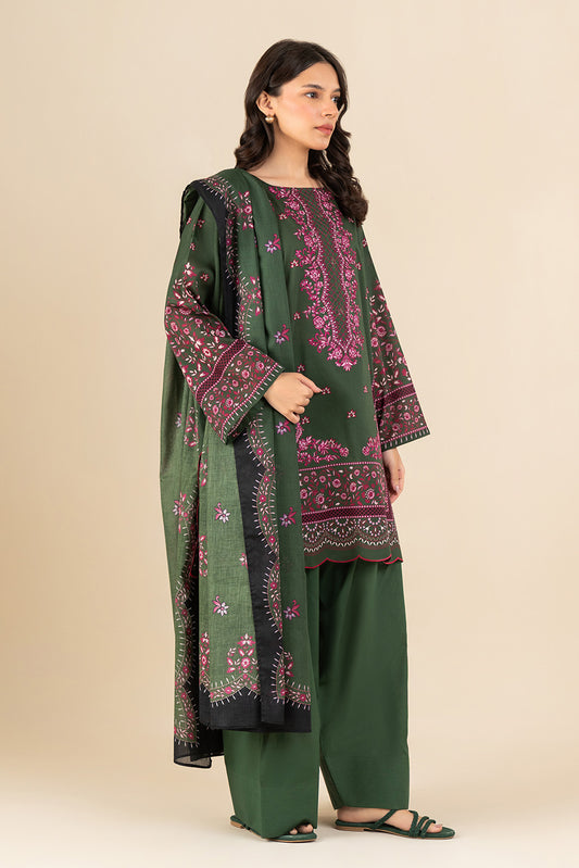 3 PIECE EMBROIDERED LAWN SUIT-MYSTIC GARDEN (UNSTITCHED)