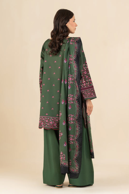 3 PIECE EMBROIDERED LAWN SUIT-MYSTIC GARDEN (UNSTITCHED)