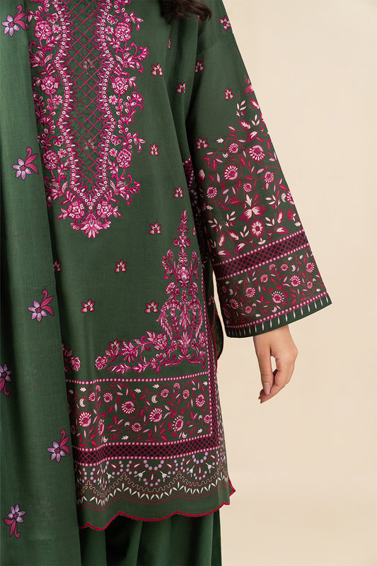 3 PIECE EMBROIDERED LAWN SUIT-MYSTIC GARDEN (UNSTITCHED)