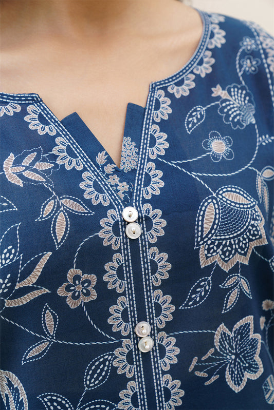 3 PIECE EMBROIDERED LAWN SUIT-MIDNIGHT AURA (UNSTITCHED)