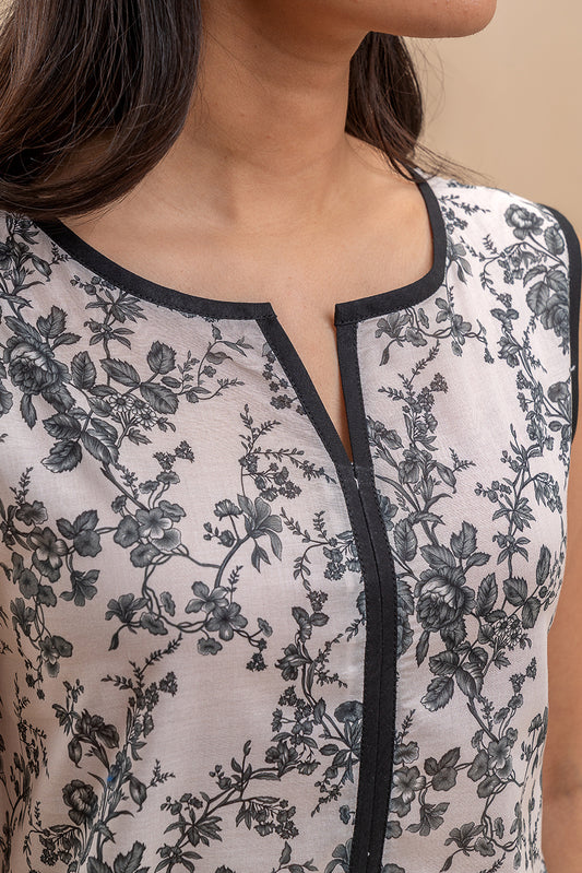2 PIECE PRINTED LAWN SUIT-RAVEN BLISS (UNSTITCHED)
