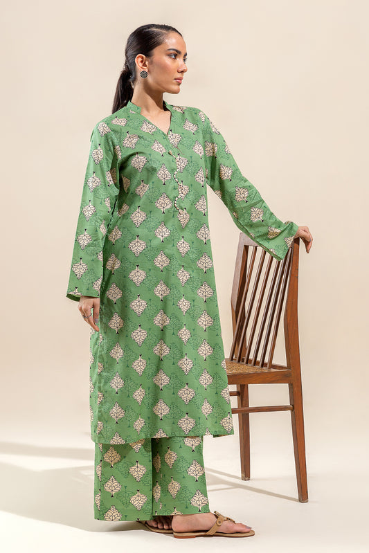 2 PIECE PRINTED LAWN SUIT-MOSSES CHARM (UNSTITCHED)