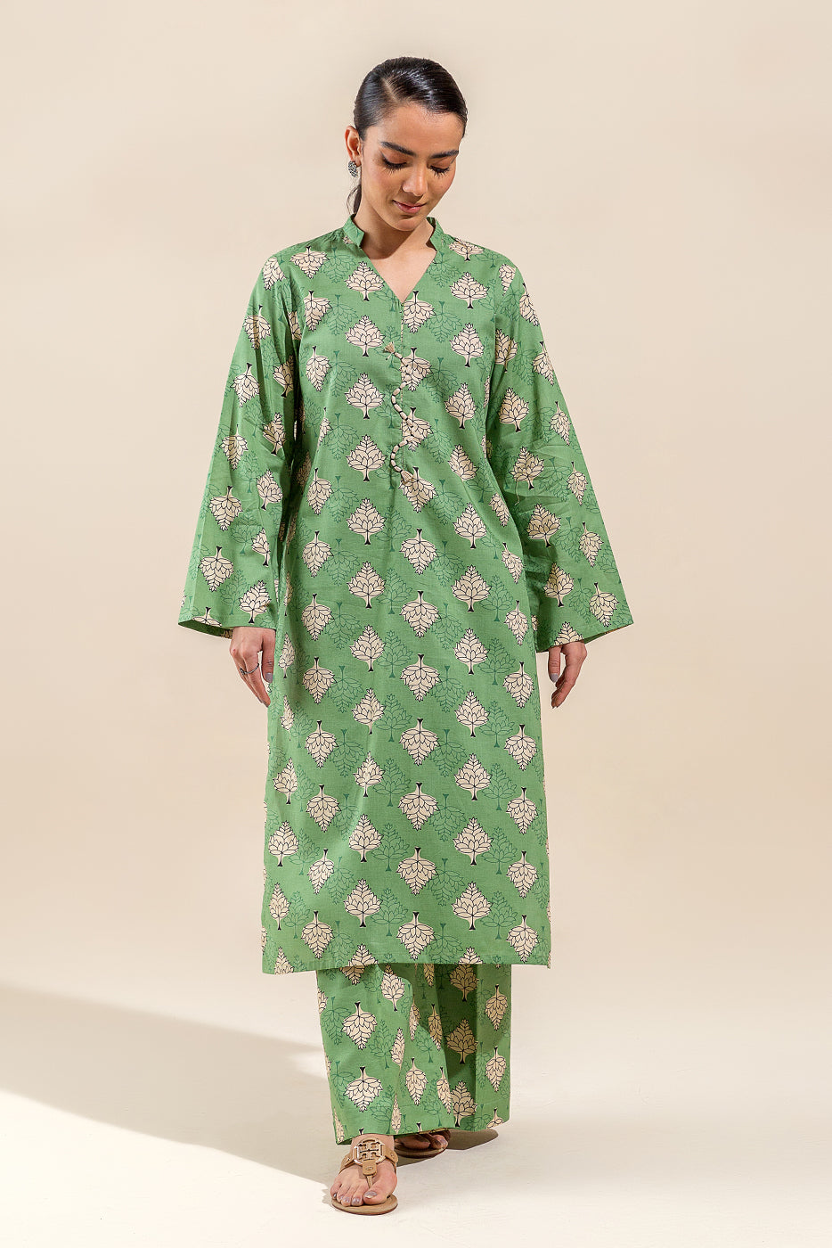 2 PIECE PRINTED LAWN SUIT-MOSSES CHARM (UNSTITCHED)