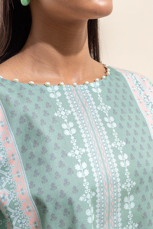 3 PIECE PRINTED LAWN SUIT-ARTIC WHISPER (UNSTITCHED)