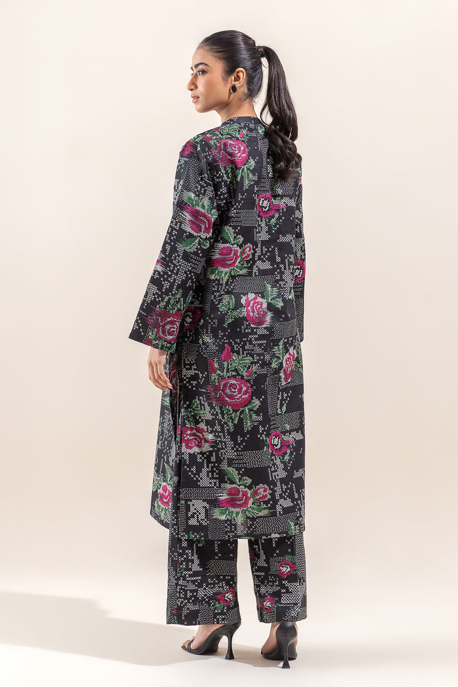 2 PIECE PRINTED LAWN SUIT-HAZED NIGHT (UNSTITCHED)
