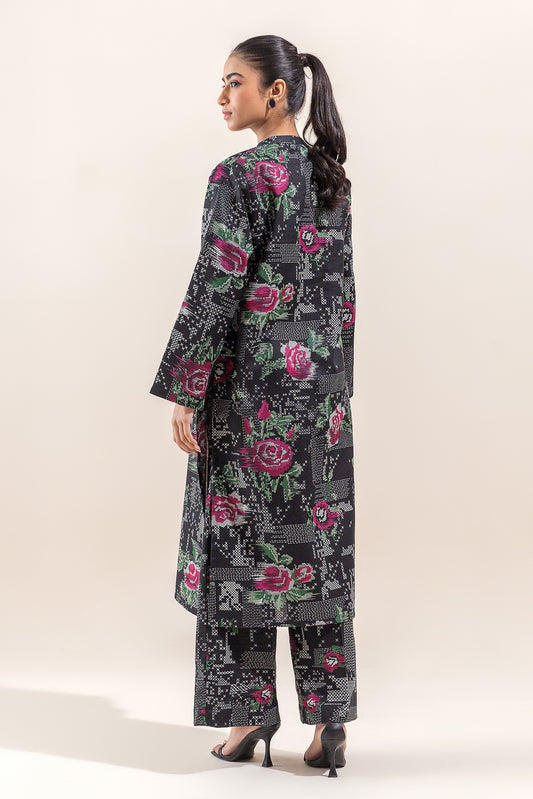 2 PIECE PRINTED LAWN SUIT-HAZED NIGHT (UNSTITCHED)
