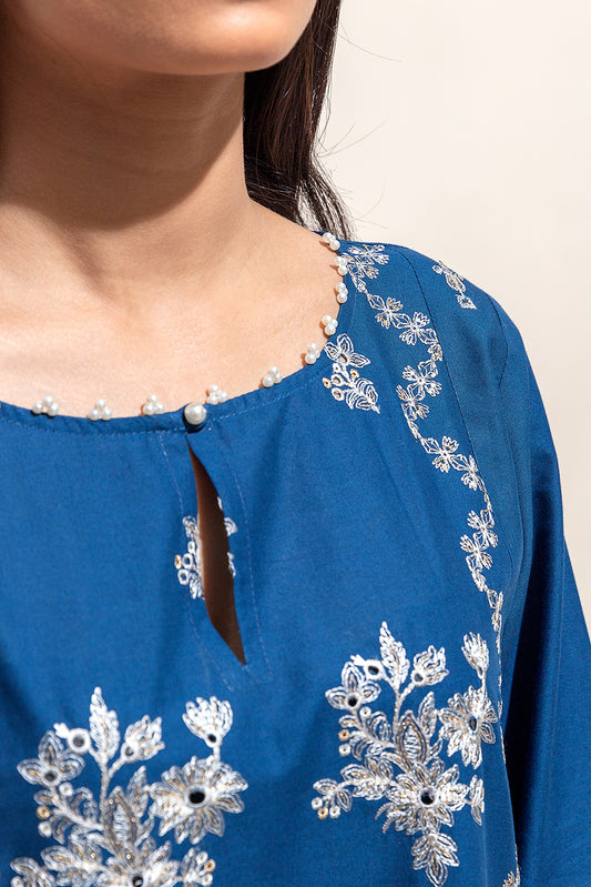 2 PIECE EMBROIDERED LAWN SUIT-MOONLIT OCEAN (UNSTITCHED)