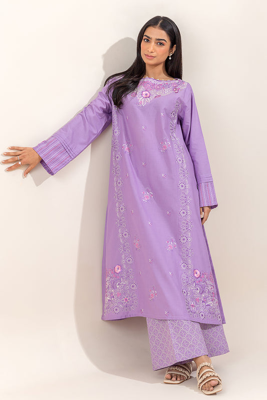 2 PIECE EMBROIDERED LAWN SUIT-ORCHID PETAL (UNSTITCHED)