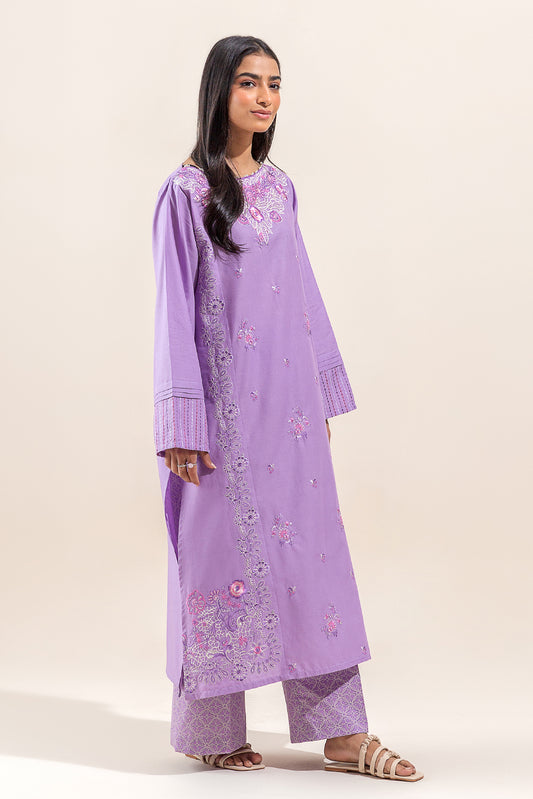 2 PIECE EMBROIDERED LAWN SUIT-ORCHID PETAL (UNSTITCHED)