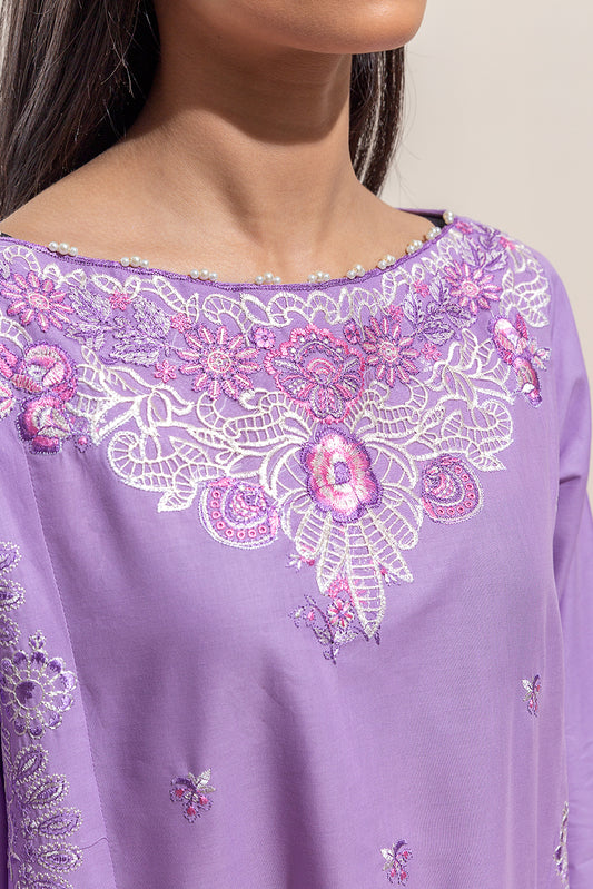 2 PIECE EMBROIDERED LAWN SUIT-ORCHID PETAL (UNSTITCHED)