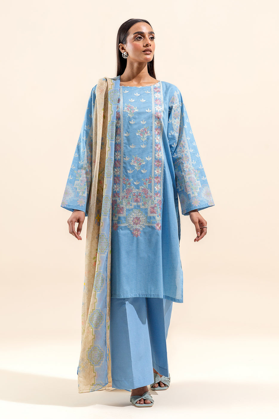 3 PIECE EMBROIDERED LAWN SUIT-TIFFANY TWIST (UNSTITCHED)