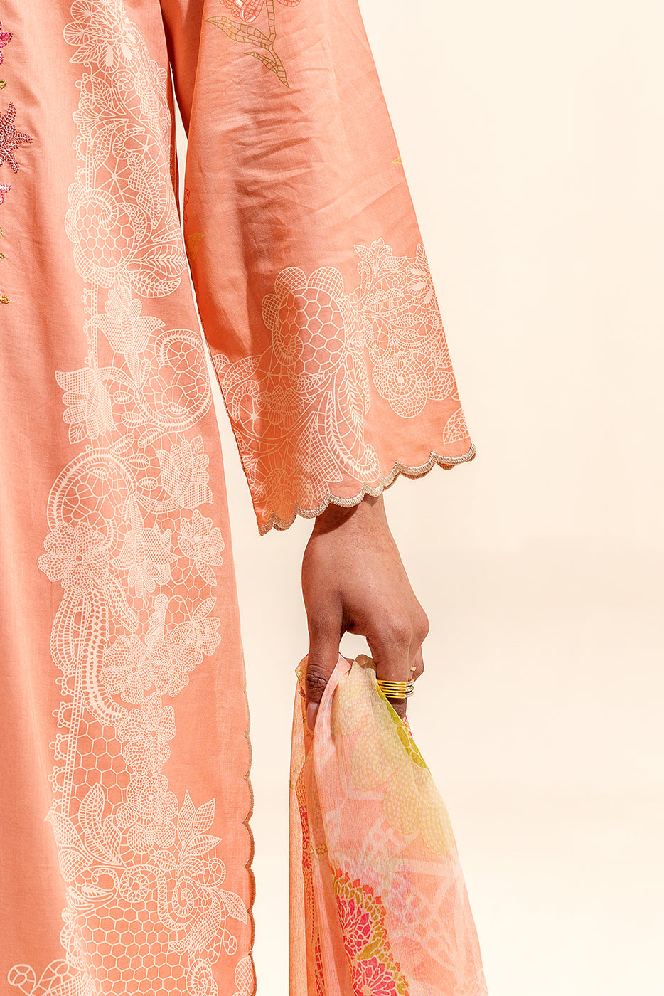 3 PIECE EMBROIDERED LAWN SUIT-BLUSH BLOOM (UNSTITCHED)