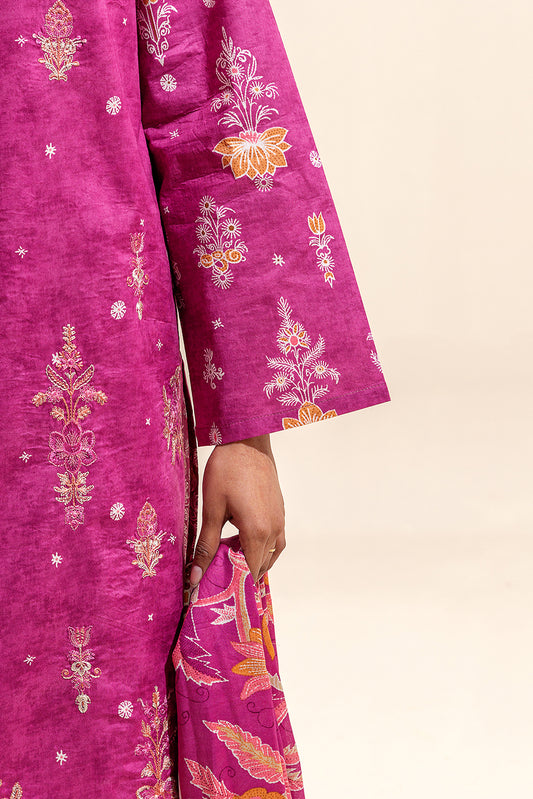 3 PIECE EMBROIDERED LAWN SUIT-FUSHIA DREAM (UNSTITCHED)