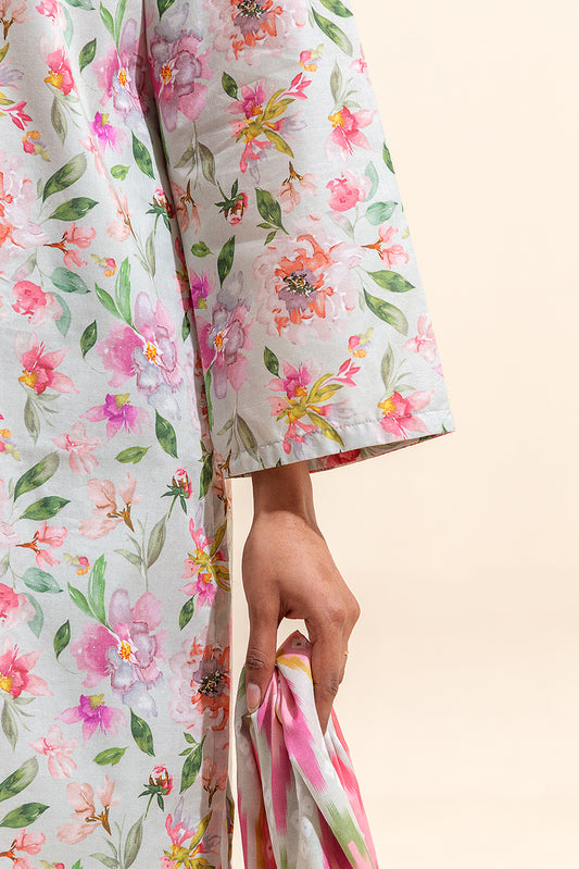 3 PIECE PRINTED LAWN SUIT-SUMMER DEW (UNSTITCHED)