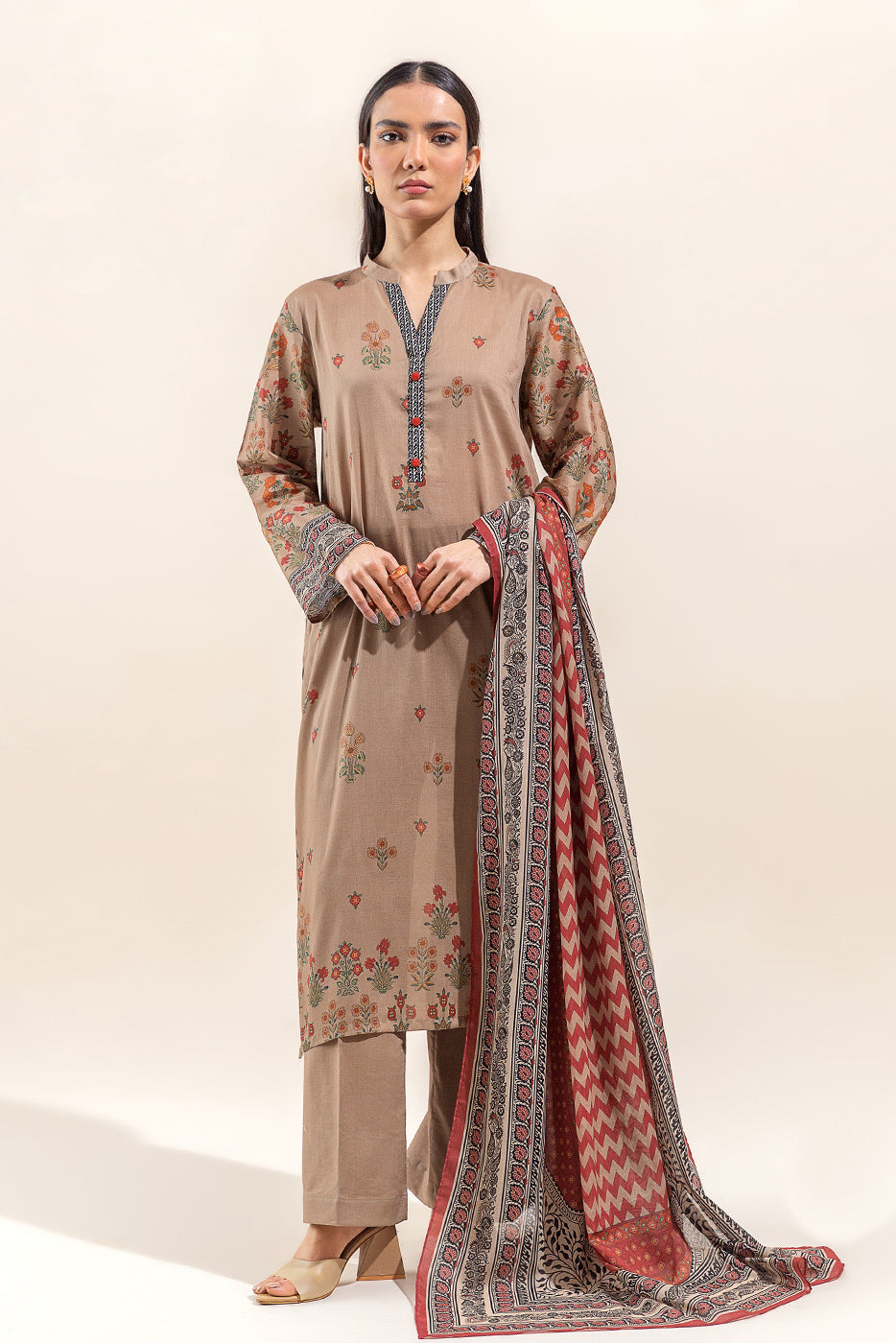 3 PIECE PRINTED LAWN SUIT-HAZEL JOY (UNSTITCHED)