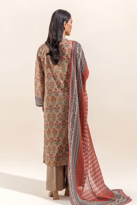 3 PIECE PRINTED LAWN SUIT-HAZEL JOY (UNSTITCHED)
