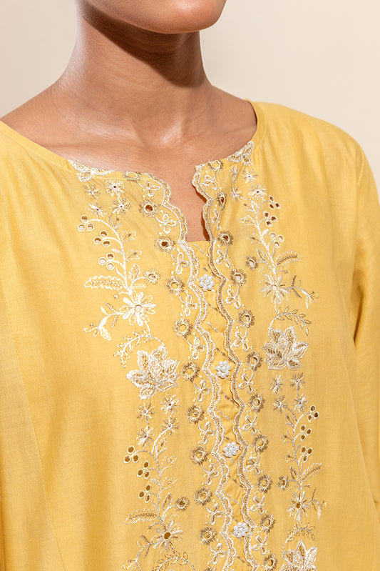 3 PIECE EMBROIDERED LAWN SUIT-VANILLA GLARE (UNSTITCHED)