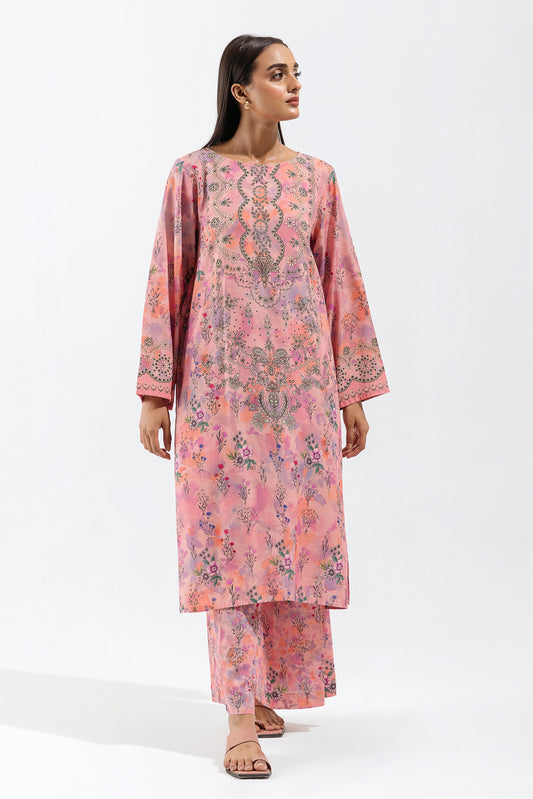 2 PIECE - PRINTED LINEN SUIT - PASTEL AFFAIR (UNSTITCHED)