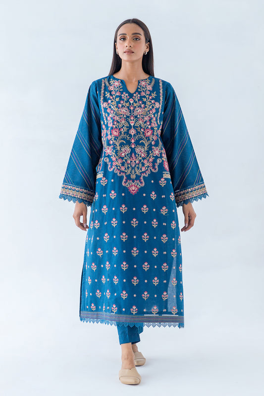 2 PIECE - EMBROIDERED CAMBRIC SUIT - SAPPHIRE MUSE (UNSTITCHED)