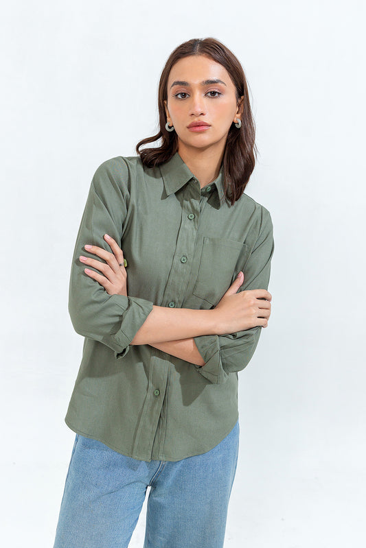 BASIC BUTTON-THROUGH SHIRT