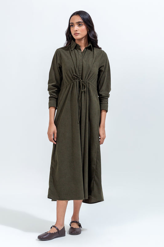 OLIVE GREEN CUODUORY DRESS