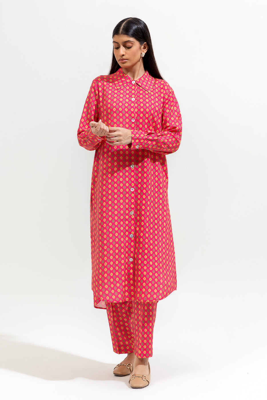 2 PIECE PRINTED VISCOSE SUIT (PRET)