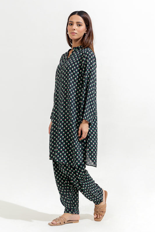 2 PIECE PRINTED VISCOSE SUIT (PRET)