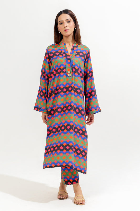 2 PIECE PRINTED VISCOSE SUIT (PRET)