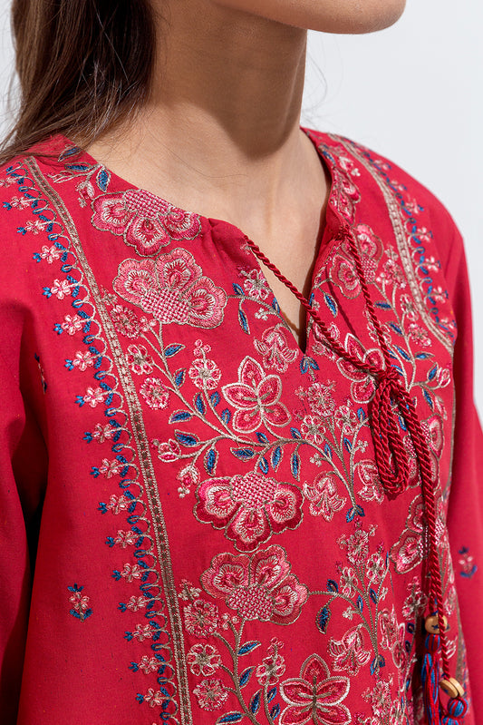 EMBROIDERED CAMBRIC TOP(PRET)