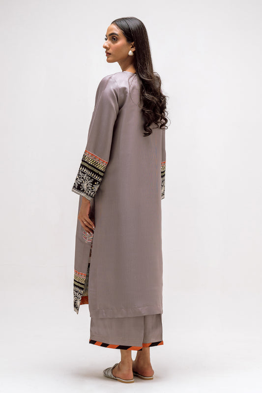 2 PIECE EMBROIDERED SILK SUIT (LUXURY-PRET)