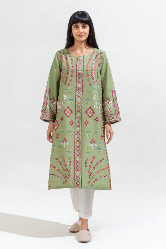 EMBROIDERED CAMBRIC JACQUARD SHIRT (PRET)