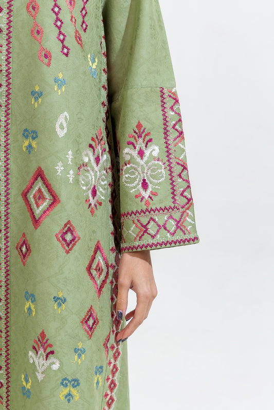 EMBROIDERED CAMBRIC JACQUARD SHIRT (PRET)