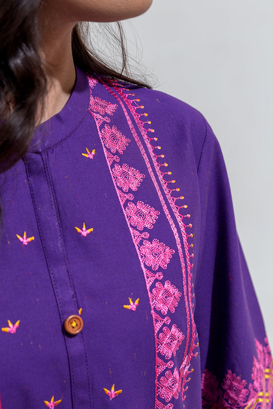 EMBROIDERED CAMBRIC SHIRT (PRET)