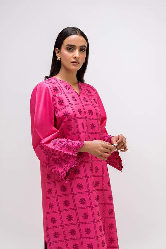 2 PIECE EMBROIDERED CAMBRIC SUIT (PRET)