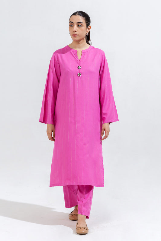 2 PIECE EMBROIDERED VISCOSE SUIT (PRET)