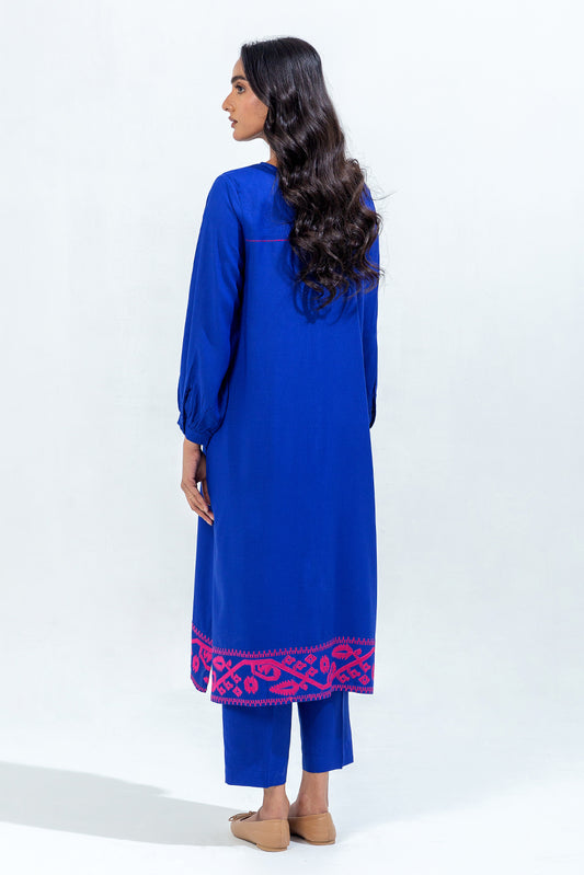 2 PIECE EMBROIDERED VISCOSE SUIT (PRET)