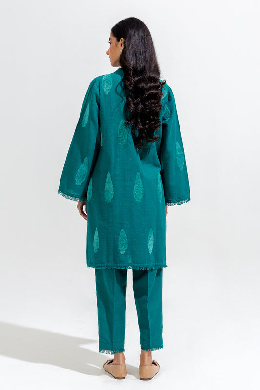 2 PIECE BASIC KHADDAR JACQUARD SUIT (PRET)