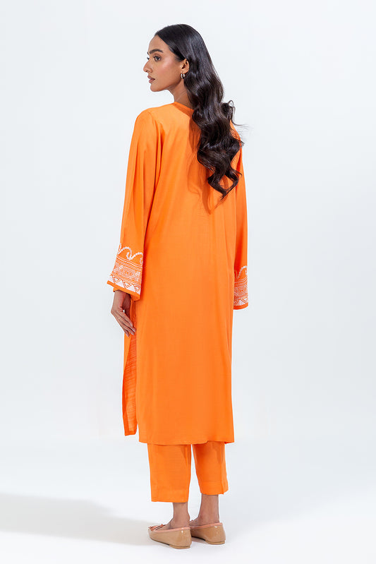 2 PIECE EMBROIDERED VISCOSE SUIT (PRET)