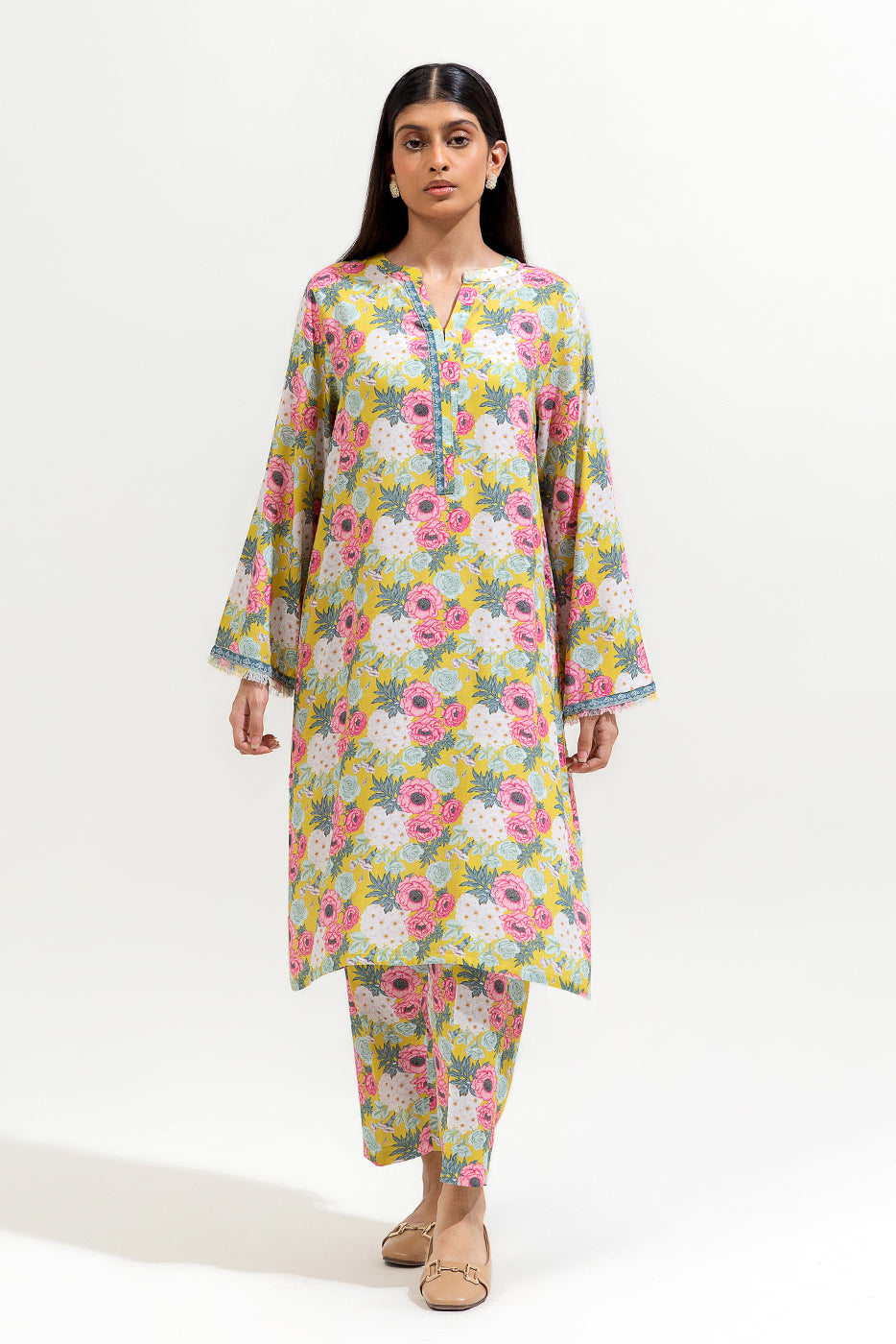 2 PIECE PRINTED VISCOSE SUIT (PRET)