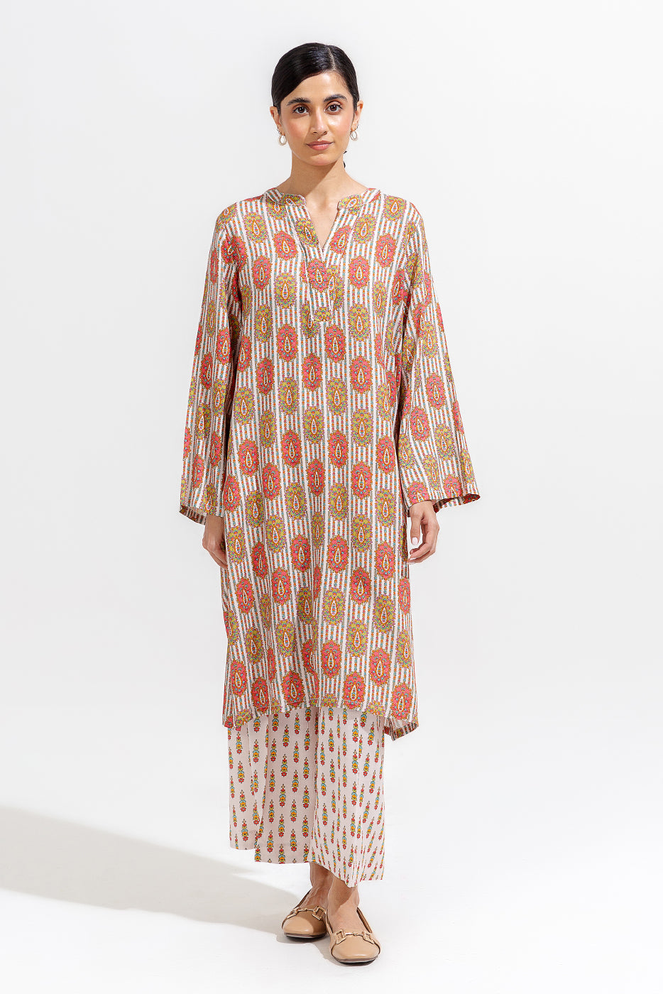 2 PIECE PRINTED VISCOSE SUIT (PRET)