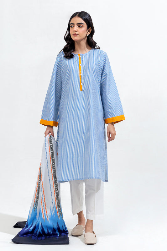 2 PIECE PRINTED CAMBRIC SUIT (PRET)