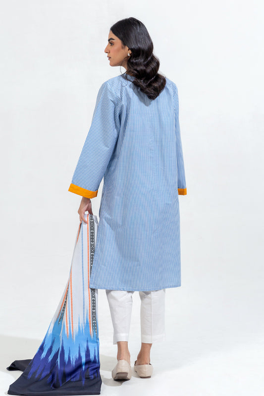 2 PIECE PRINTED CAMBRIC SUIT (PRET)