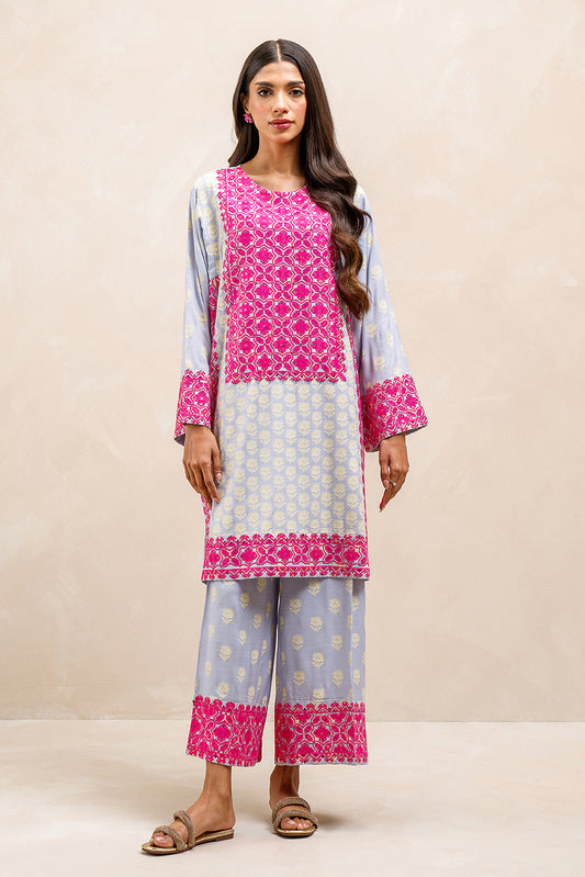 2 PIECE EMBROIDERED SILK SUIT (LUXURY-PRET)