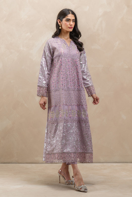 2 PIECE EMBROIDERED SILK SUIT (LUXURY-PRET)