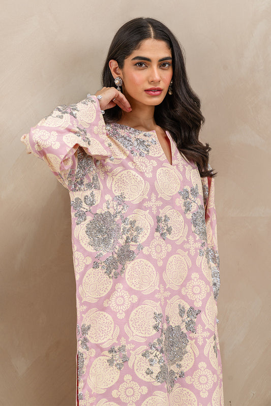 2 PIECE EMBROIDERED SILK SUIT (LUXURY-PRET)