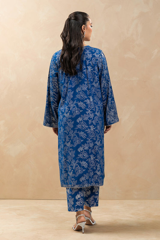 3 PIECE EMBROIDERED RAW SILK SUIT (LUXURY-PRET)