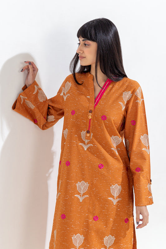 EMBROIDERED KHADDAR SHIRT (PRET)