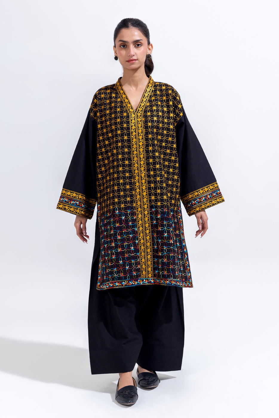 2 PIECE EMBROIDERED KHADDAR SUIT (PRET)